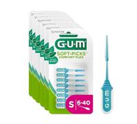 GUM Soft-Picks Comfort Flex Mint interdental Cleaners | Refreshing Mint Flavour |Teeth Cleaning and Plaque Removal | Size S | 6 x 40 Pieces