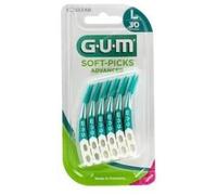 Gum Soft Picks Interdental Brush Long 30 Units Blue