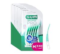 GUM Soft-Picks PRO interdental Cleaners | Curved Shape for Easy Access to Hard-to-Reach Areas | Gentle Action for Sensitive Gums | [M - 6x60]