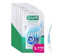 GUM Soft-Picks PRO interdental Cleaners | Curved Shape for Easy Access to Hard-to-Reach Areas | Gentle Action for Sensitive Gums | [S - 6x60]