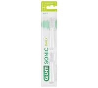 GUM SONIC DAILY 4110 Spare Replaceable Toothbrush Heads White 2 pcs. Soft