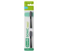 Gum Sonic Daily Brush Refills 2 Units Black