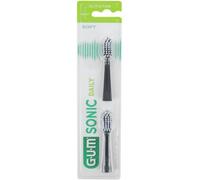 Gum Sonic Daily Black Toothbrush Refills x2