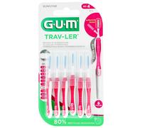 GUM Trav-Ler 6 Reusable Interdental Brushes (Size : 1612: 1,4 mm)