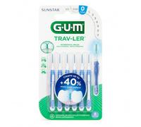 GUM Trav-ler interdental brush 0.6 mm, light blue,1 Pack of 6