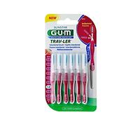 GUM Trav-ler Interdental Brushes 6 pieces ISO 4 pink 1.4mm, pack of 3 (3x 6 pieces)