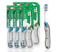 GUM Travel Toothbrush with Folding Handle, Soft Bristles, Compact, 2 Count, (Pack of 6)
