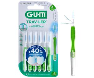 GUM TravLer Reusable Interdental Brush 6 pcs