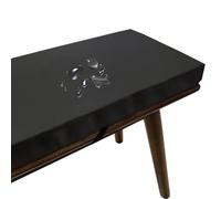 Gumatea 2" Thick Classic Solid Color Bench Cushion Water Repellent Polyester Fabric Zipper Non-Slip Pad Adjustable Buckle High-Density Indoor/Outdoor Sponge Shoe Rack Window Piano(Svart,12x20in)