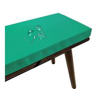 Gumatea 2" Thick Classic Solid Color Bench Cushion Water Repellent Polyester Fabric Zipper Non-Slip Pad Adjustable Buckle High-Density Indoor/Outdoor Sponge Shoe Rack Window Piano(GREEN-1,16x70in)