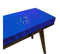 Gumatea Classic Solid Color Bench Cushion 2" Thick Water Repellent Polyester Fabric Zipper Non-Slip Pad Adjustable Buckle High-Density Indoor/Outdoor For Dining Shoes Settee Patio(BLUE-3,12x64in)