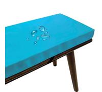 Gumatea Classic Solid Color Bench Cushion 2" Thick Water Repellent Polyester Fabric Zipper Non-Slip Pad Adjustable Buckle High-Density Indoor/Outdoor For Dining Shoes Settee Patio(BLUE-2,12x48in)
