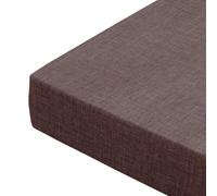 Gumatea Custom Bench Cushions 4" Thick Linen Fabric Removable Cover Zipper/Ties Non-Slip Replacement Bench Cushion For Indoor/Outdoor Dining Garden Swing Window Seat(19Brown,22x54in)