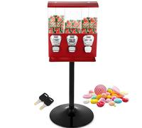 Gumball and Candy Vending Machine with Stand - 25 Cent Coin Operated, Includes Keys, Ideal for Outdoor Use, Game Stores, and Amusement Parks