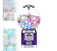 Gumball Machine Big Bubble Dispenser Ball Bulk Vending w/Key Classic Capsule Toys Candy Machine,Purple