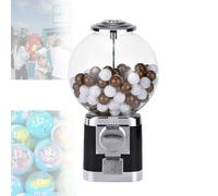Gumball Machine Big Bubble Gumball Dispenser Machine Ball Bulk Vending Machine w/Key Classic Bubble Capsule Toys Candy Dispenser Vending Machine,Black