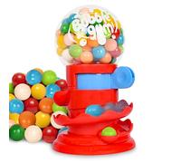 Gumball Machine for Kids with Gumballs - Bubble Gum Mini Candy Dispenser | Piggy Bank for Kids - Receive Red or Yellow Machine Colors May Vary - Sunny Days Entertainment