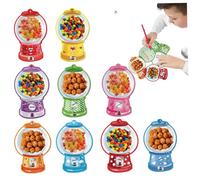 Gumball Machine Valentine Cards, 18PCS DIY Bubble Gum Machine Valentine Cards for Classroom Exchange, Party Favors, Family Gumball