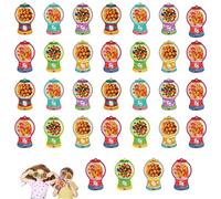 Gumball Machine Valentines Candy Card Set, DIY Valentine Cards with Plastic Domes,18 Pack Valentines Candy Cards with Craft Treat Holder, DIY Kids Valentine's Day Exchange Gifts for Classroom (2)