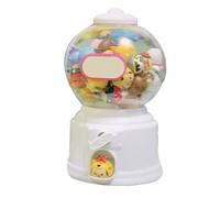 Gumball Magic Gumball Machine, Multi Function Retro Design Vending Machine Plastic for Family Games Interaction Classroom Prize Party (white)