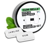GUMBELLS™- JAW & FACE EXERCISER 12XHardGum - Trainer Kit for MEN and WOMAN - exerciser to strengthen & define your Jawline, Face, Mouth & Jawrz. Harder than Mastic - Jawline Toner Workout exerciser