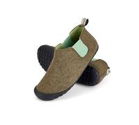 Gumbies Brumby Boot Slippers for Indoors and Outdoors, Eco-friendly Felt Uppers, Elasticated Sides, Recycled Rubber Outsoles - Comfort Guaranteed - Moss & Pistachio EU45