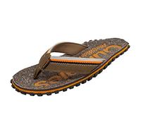 Gumbies Cairns Flip-Flops | Unisex Soft-Footbed Sandals with Recycled Rubber Outsole & Cotton Straps | Lightweight, Comfortable & Stylish Summer Footwear | Orange | EU 46