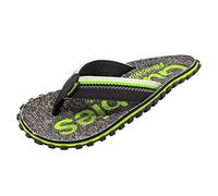 Gumbies Cairns Flip-Flops | Unisex Soft-Footbed Sandals with Recycled Rubber Outsole & Cotton Straps | Lightweight, Comfortable & Stylish Summer Footwear | Lime | EU 46