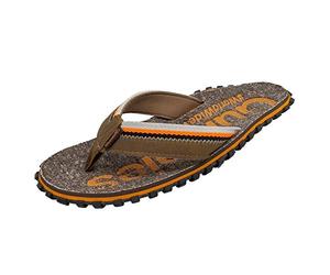 Gumbies Cairns Flip-Flops | Unisex Soft-Footbed Sandals with Recycled Rubber Outsole & Cotton Straps | Lightweight, Comfortable & Stylish Summer Footwear | Orange | EU 41