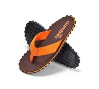 Gumbies Duckbill Flip-Flops | Unisex Amphibious EVA Flip-Flops with Recycled Rubber Outsole & PET Webbing Straps | Adventure-Ready Land & Water Footwear | Brown & Orange | EU 44