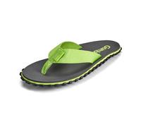 Gumbies Duckbill Unisex Flip-Flops with Recycled Plastic Straps and Recycled Rubber Sole - Comfort Guaranteed - Grey & Lime - EU46