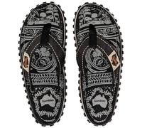 Gumbies Islander Unisex Flip Flops, with Supersoft Cotton Toe Post and Durable Recycled Rubber Sole - Comfort Guaranteed - Midnight Black 7