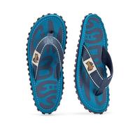 Gumbies Islander Flip-Flops | Unisex Classic Canvas Flip-Flops with Recycled Rubber Outsole & Cotton Footbed | Contoured, Lightweight & Everyday Comfortable - Blue Surf [EU 50]