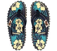 Gumbies ISLANDER Unisex Adults CasualSlip-On Flip-Flops-Blue Hibiscus