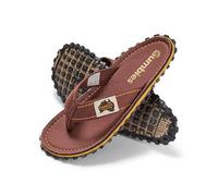 Gumbies Islander Flip-Flops | Unisex Classic Canvas Flip-Flops with Recycled Rubber Outsole & Cotton Footbed | Contoured, Lightweight & Everyday Comfortable | Classic Brown | EU 41