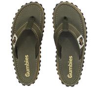 Gumbies Islander Flip-Flops | Unisex Classic Canvas Flip-Flops with Recycled Rubber Outsole & Cotton Footbed | Contoured, Lightweight & Everyday Comfortable | Classic Khaki | EU 39