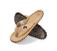 Gumbies Islander Flip-Flops | Unisex Classic Canvas Flip-Flops with Recycled Rubber Outsole & Cotton Footbed | Contoured, Lightweight & Everyday Comfortable | Classic Sand | EU 46