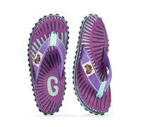 Gumbies Islander Flip-Flops | Unisex Classic Canvas Flip-Flops with Recycled Rubber Outsole & Cotton Footbed | Contoured, Lightweight & Everyday Comfortable - Blueberry Burst [EU 40]