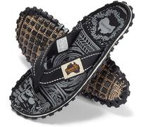 Gumbies Islander Unisex Flip Flops, with Supersoft Cotton Toe Post and Durable Recycled Rubber Sole - Comfort Guaranteed - Midnight Black 9