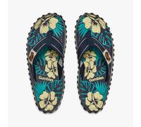 Gumbies ISLANDER Unisex Recycled Flip-Flops Blue Hibiscus