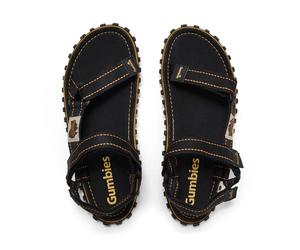 Gumbies Mens Tracker Unisex Sandals Black Textile - Size UK 6