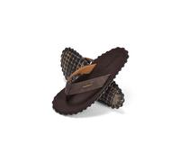 Gumbies Vegovert Unisex Flip-Flop, with Supersoft Brush EVA Footbed, Soft Cotton Backed Faux Leather Strap & Recycled Rubber Sole - Comfort Guaranteed - Brown - EU42