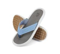 Gumbies Noosa Flip-Flops | Unisex Water-Resistant Flip-Flops with Recycled Rubber Outsole & Cotton Straps | Arch Support, Lightweight & Beach-Ready Sandals | Ocean | EU 46
