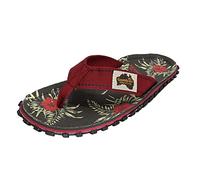 Gumbies Original | Red | Toe Separator Women/Men | Gumbies Shoes | Grey Hibiscus, 6 UK