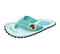 Gumbies Originals Blue - Flip Flops Made from Recycled Materials - Robust Sole Made of Recycled Car Tyres, Soft Canvas Cotton Footbed, Comfortable Cotton Toe Post, Boho Mint, 8.5 UK