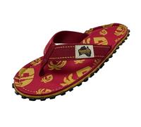 Gumbies Originals Red, Flip-Flops Made from Recycled Materials, Profiled Sole Made of Recycled Car Tyres, Soft Canvas Cotton Footbed, Comfortable Cotton Toe Post, 4 UK