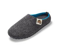 Gumbies Outback Indoor & Outdoor Slippers, Easy Slip On House Shoes with Recycled Materials, Ideas for Gift Giving for Men & Women, Charcoal & Turquoise, UK 9