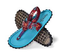Gumbies Slingback Sandals | Unisex Flip-Flop Style with Recycled Rubber Sole, Cotton Canvas Toe Post & Stretchy Back Straps | Casual, Comfortable & Travel-Ready Footwear | Turquoise Vintage | EU 40