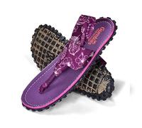 Gumbies Slingback Sandals | Unisex Flip-Flop Style with Recycled Rubber Sole, Cotton Canvas Toe Post & Stretchy Back Straps | Casual, Comfortable & Travel-Ready Footwear | Purple | EU 36