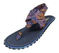 Gumbies Slingback Sandals | Unisex Flip-Flop Style with Recycled Rubber Sole, Cotton Canvas Toe Post & Stretchy Back Straps | Casual, Comfortable & Travel-Ready Footwear | Aztec | EU 42
